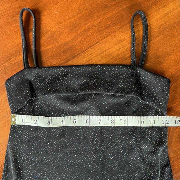 Black Sparkly Bodycon Mini Dress - Picture 7 of 10